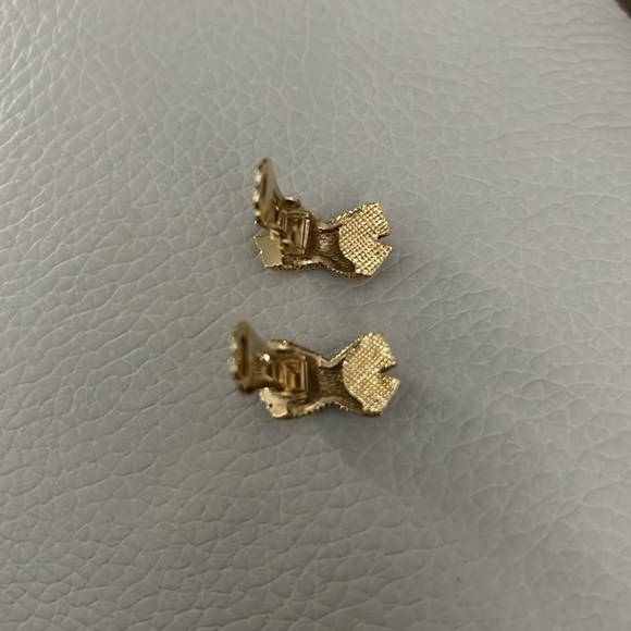 Authentic Christian Dior Gold Clip on Earrings with dust bag and box - Picture 4 of 7